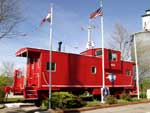 Caboose located on First St, Hermann, MO
